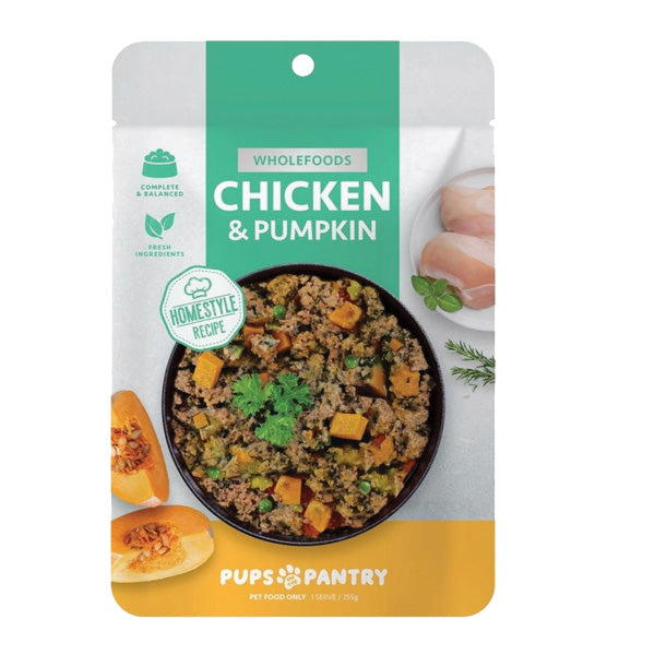 Pups in the Pantry Homestyle Chicken & Pumpkin Dog Food 255g