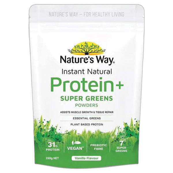 Nature's Way Instant Natural Protein + Super Greens Powder 350g