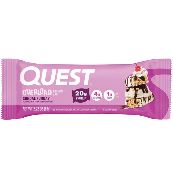 Quest Overload Sundae Funday Bars 63g