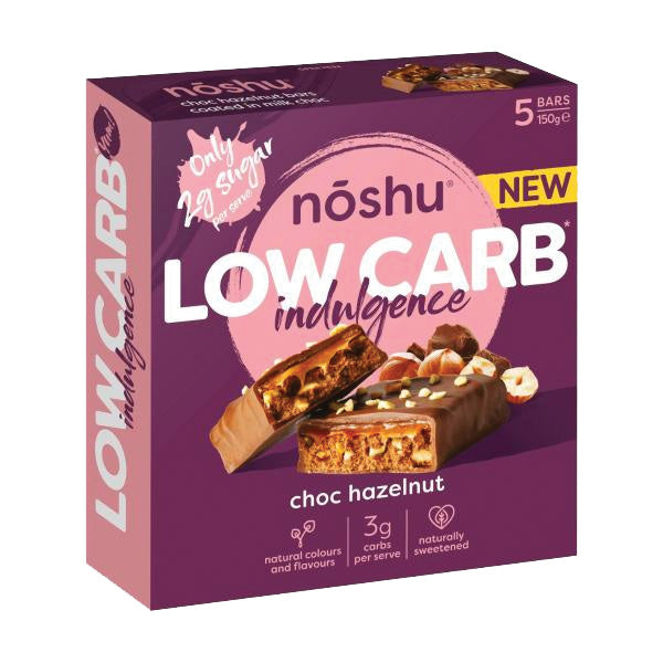Noshu Low Carb Indulgence Chocolate Hazelnut Bars 5pk