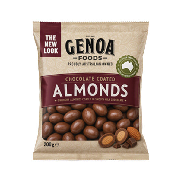 Genoa Milk Choc Almonds 200g