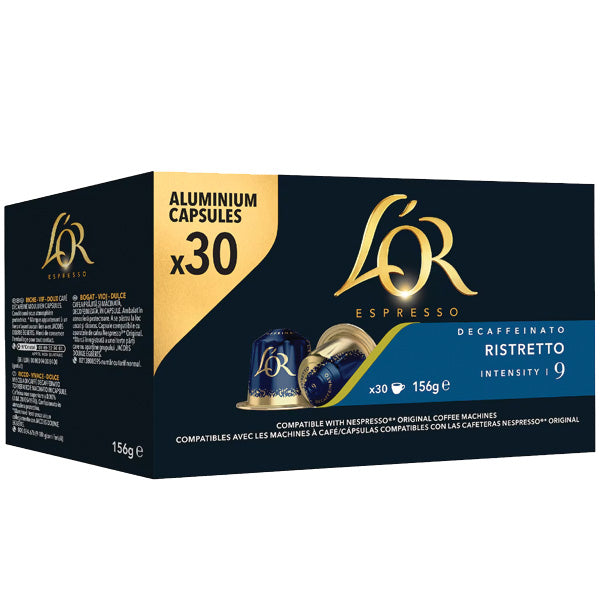 L'OR Decaffeinated Ristretto Coffee Pods 30pk