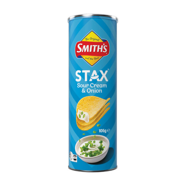 Smith's Stax Sour Cream & Onion Chips 105g