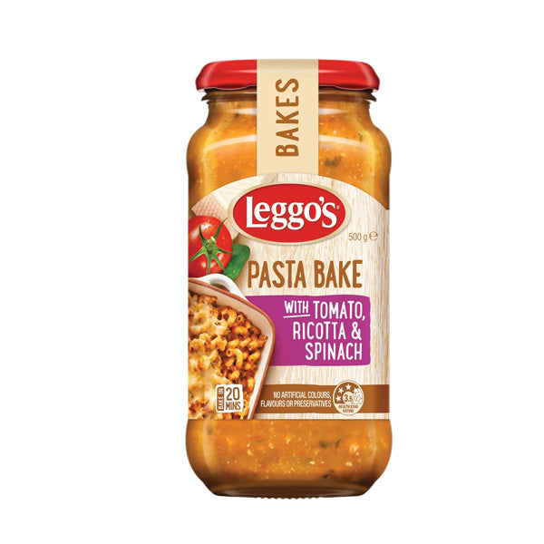 Leggos Pasta Bake Tomato Ricotta Spinach 500g