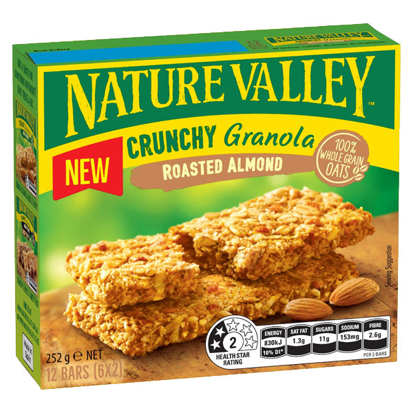 Nature Valley Crunchy Granola Roasted Almond Bars 6x2PK 256g