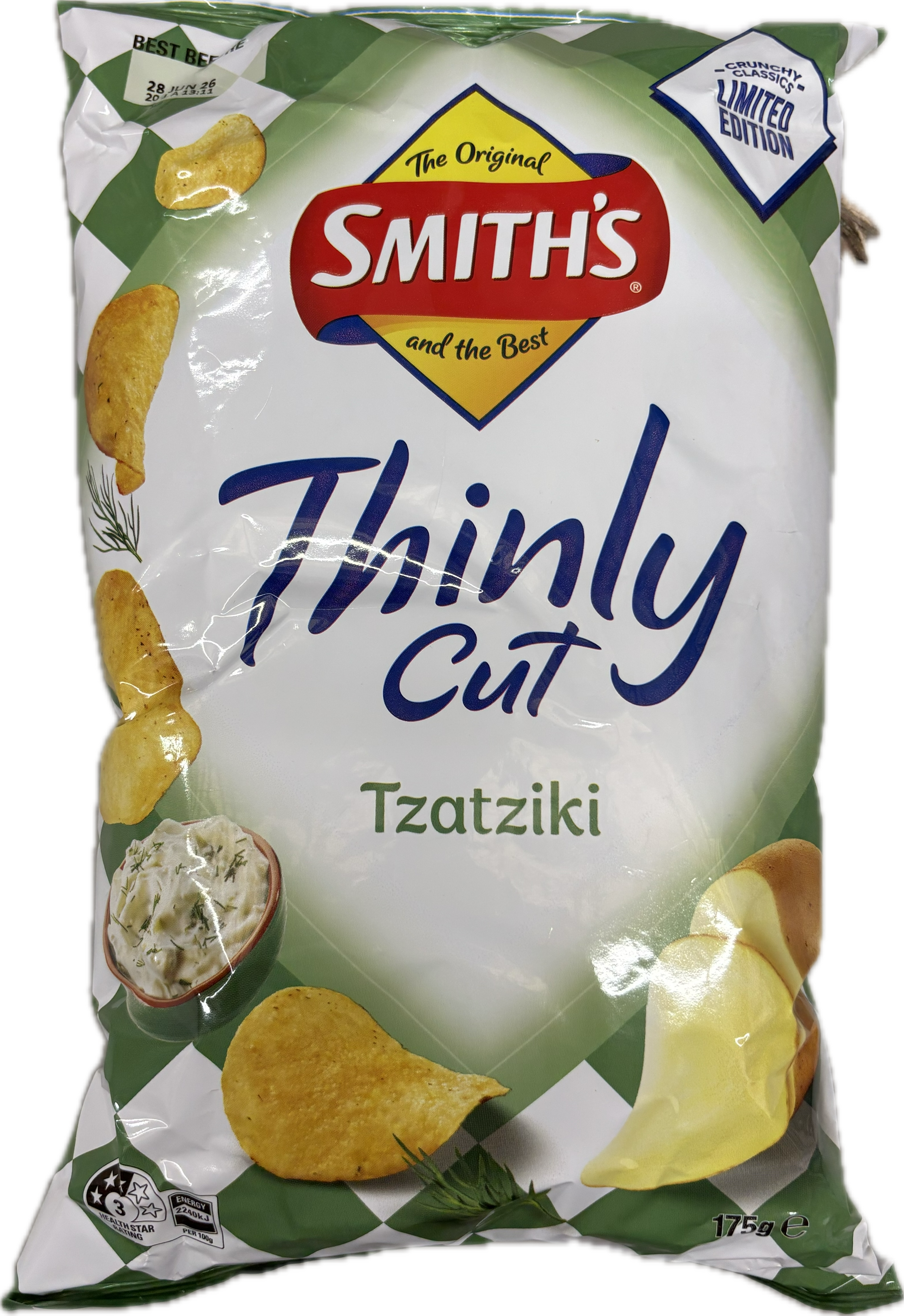 Smith's Thinly Cut Tzatziki Chips 175g