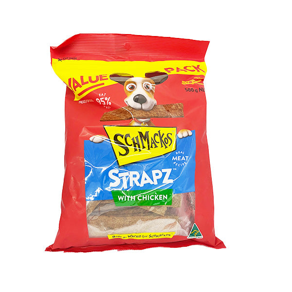 Schmacko's Strapz with Chicken Value Pack 500g