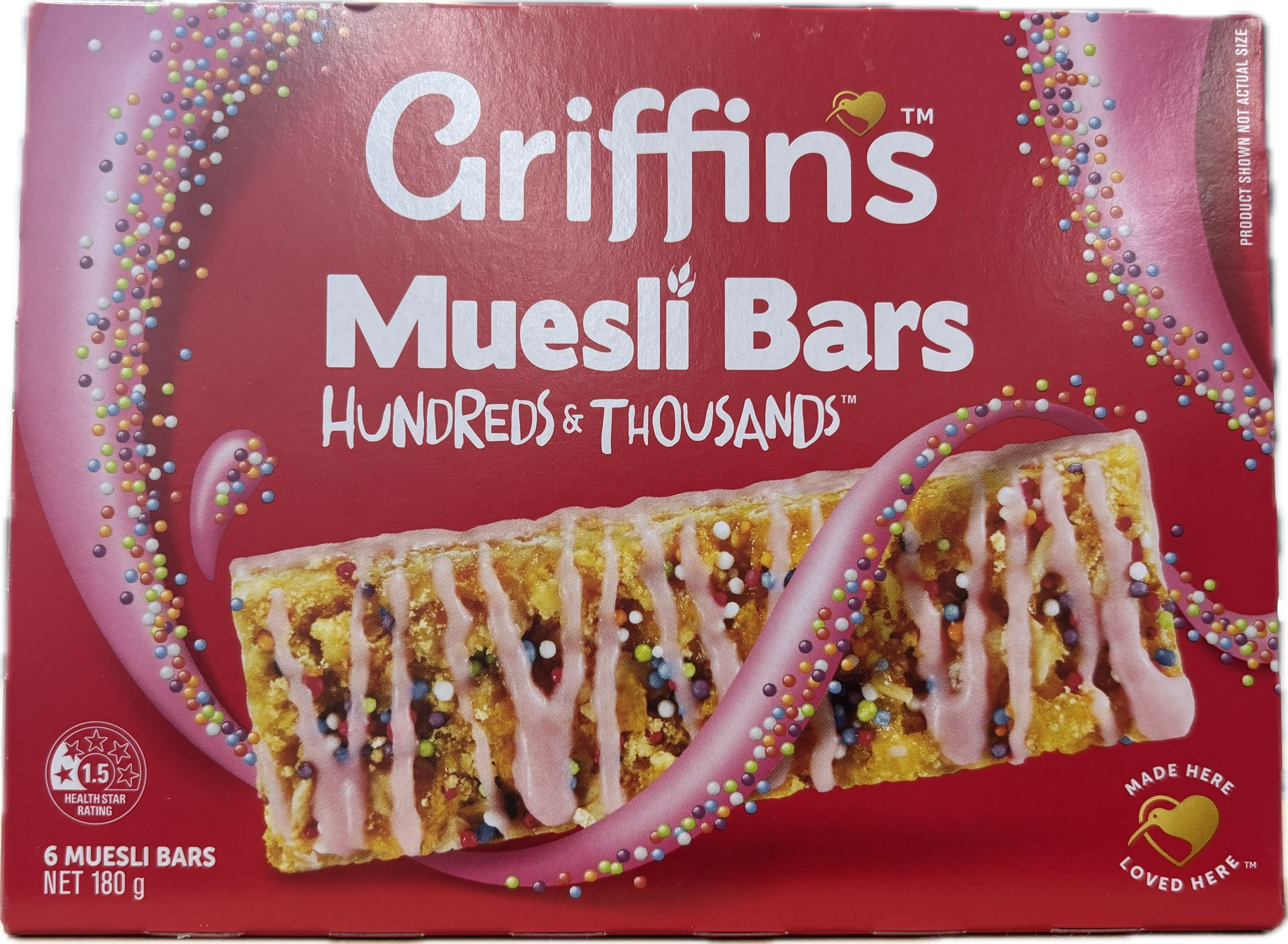 Griffins Muesli Bars Hundreds & Thousands 6pk 180g