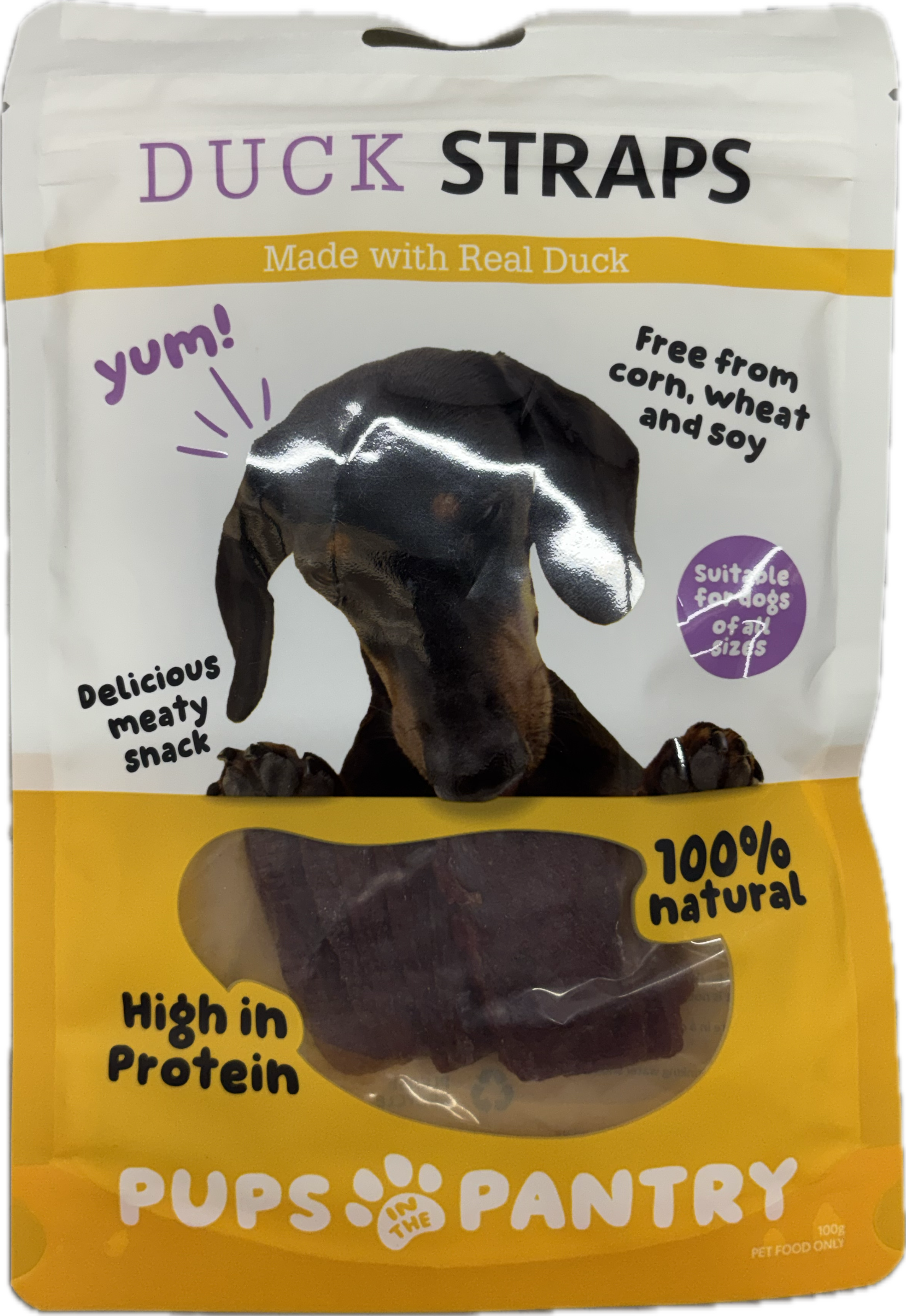 Pups in the Pantry Duck Straps 100g