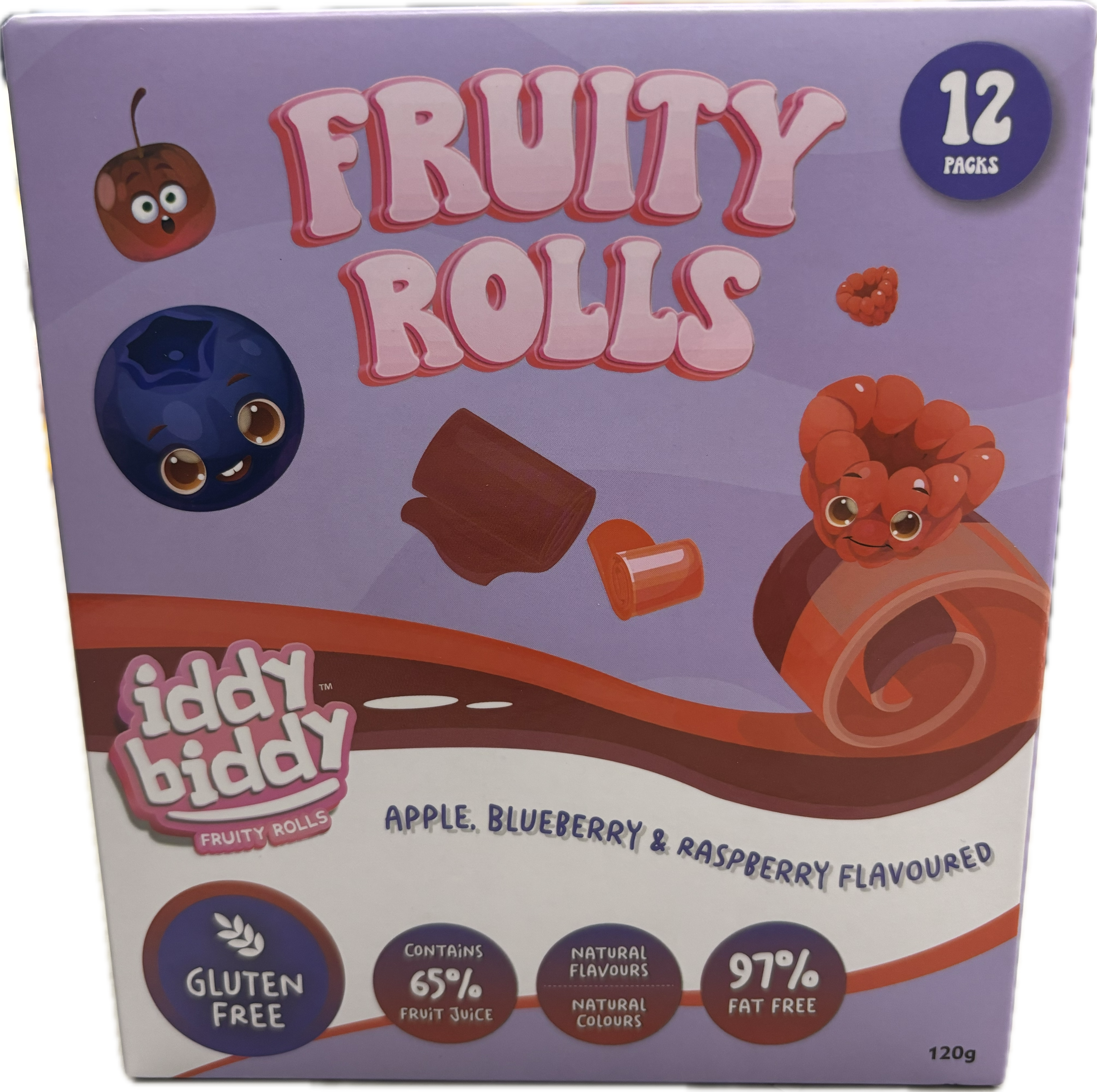 Iddy Biddy - Fruit Rolls Apple, Blueberry, Raspberry 120g