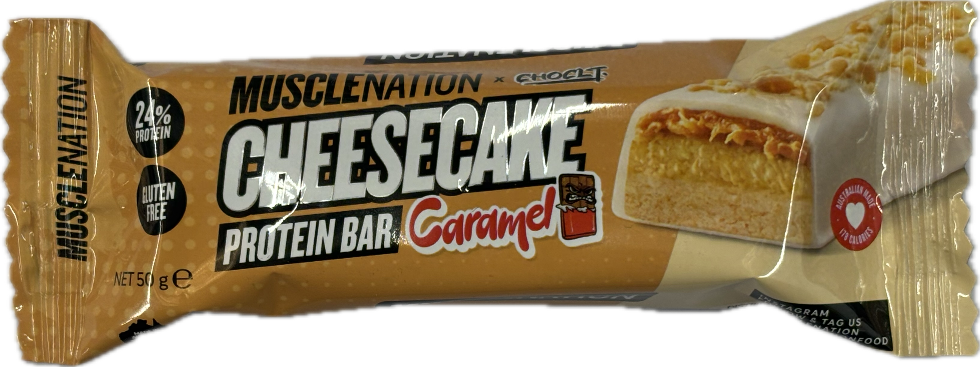 Musclenation Cheesecake Caramel Protein Bar 50g