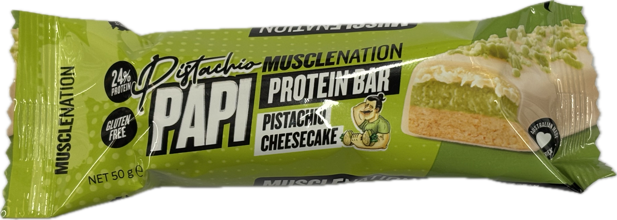 Musclenation Pistachio Papi Cheesecake Protein Bar 50g