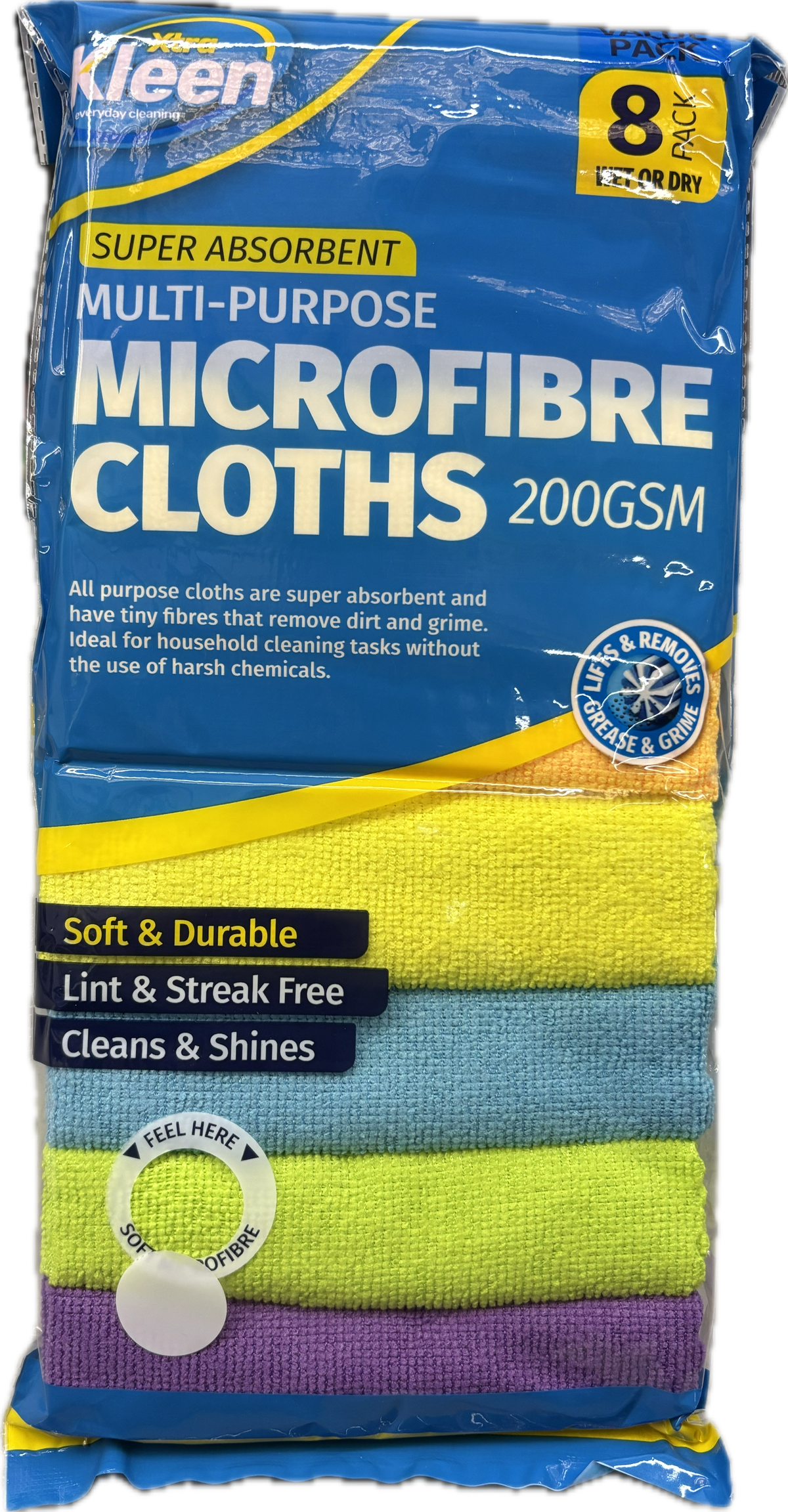 Microfibre Cloth Multi-Purpose 8pk
