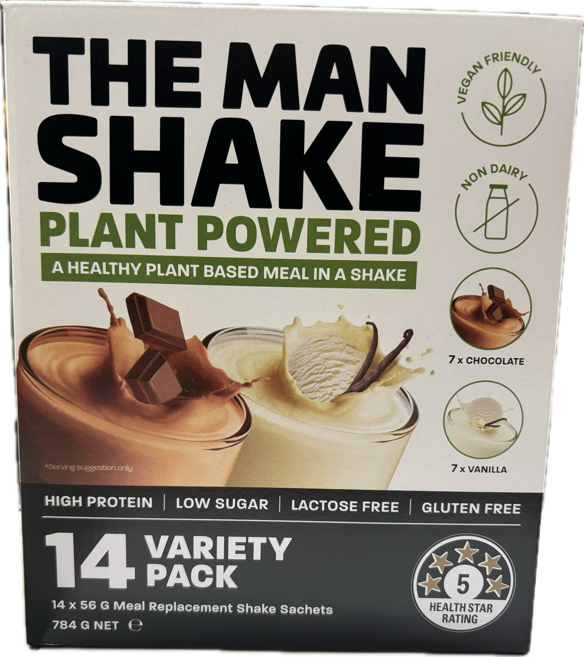The Man Shake Plant Powered Meal Replacement 14pk