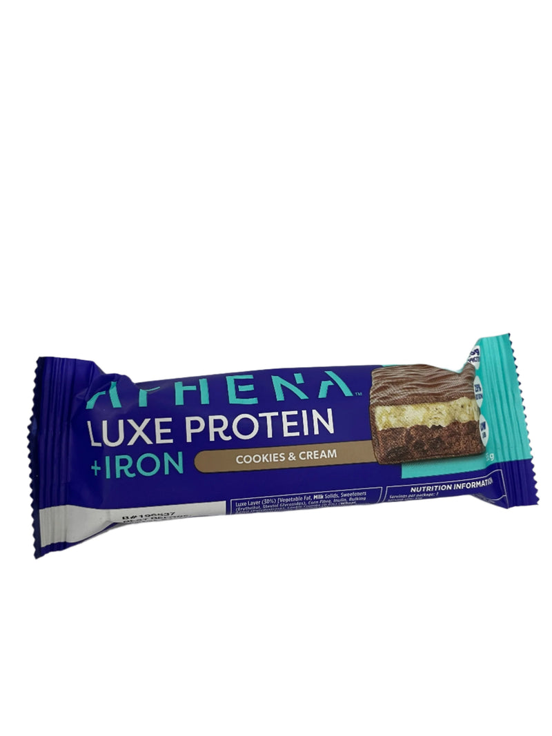 Athena Luxe Protein + Iron Protein Bars 55g Varieties