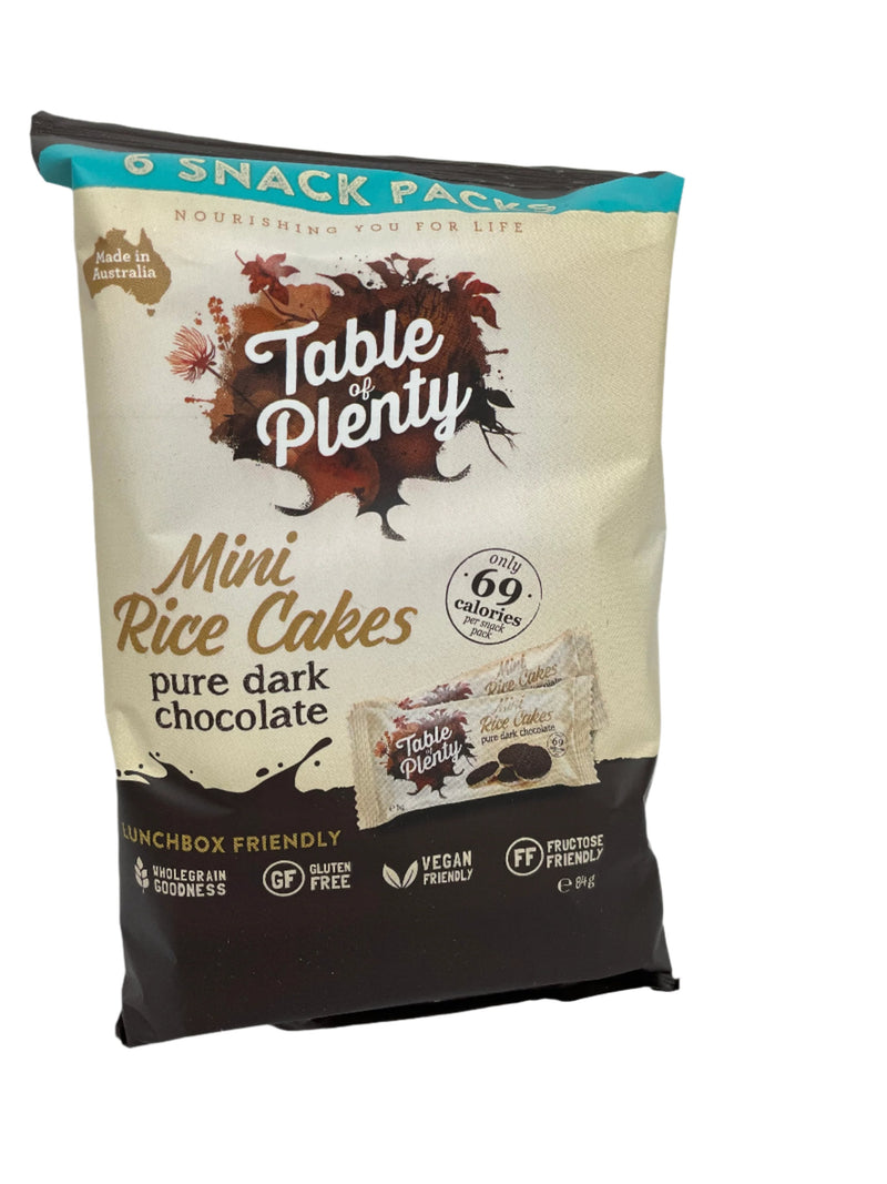 Table of Plenty Mini Rice Cakes Dark Choc 6pk