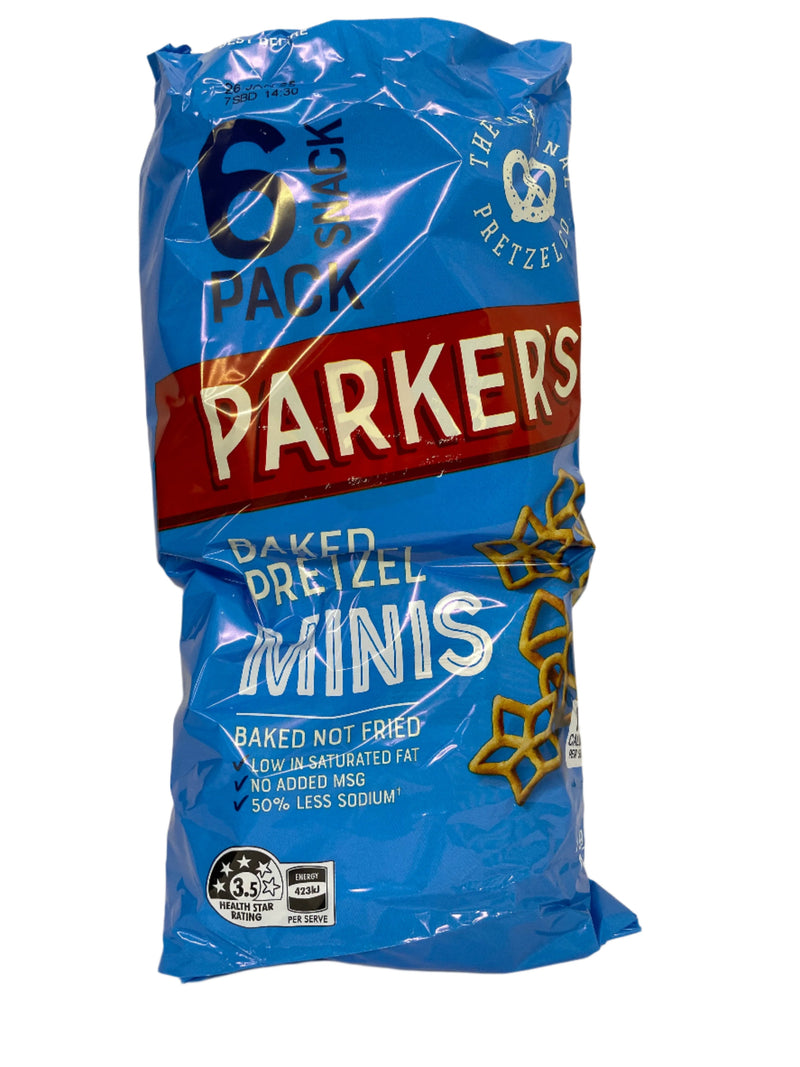 Parker's Pretzels Mini Salted 6pk