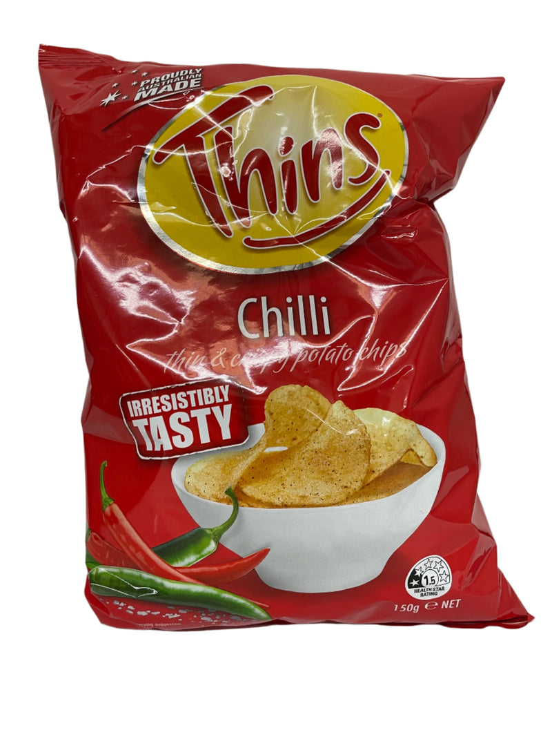 Thins Chilli Chips 150g