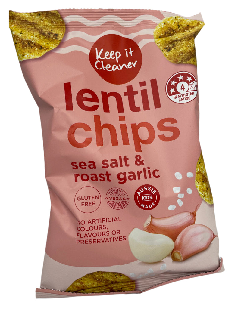 Keep It Cleaner Lentil Chips Sea Salt & Roast Garlic 90g