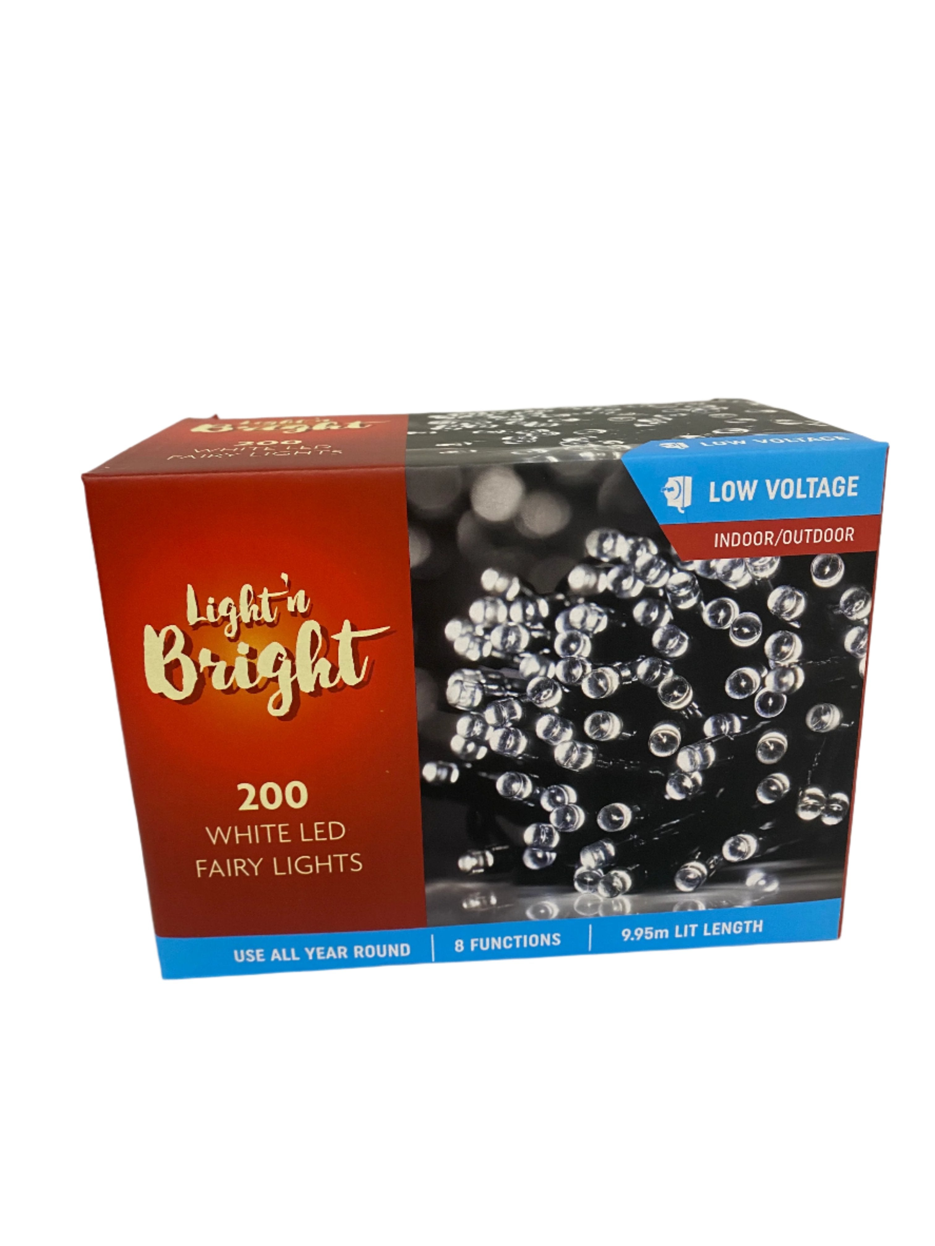 Light n' Bright White LED Fairy Lights 200-Pack