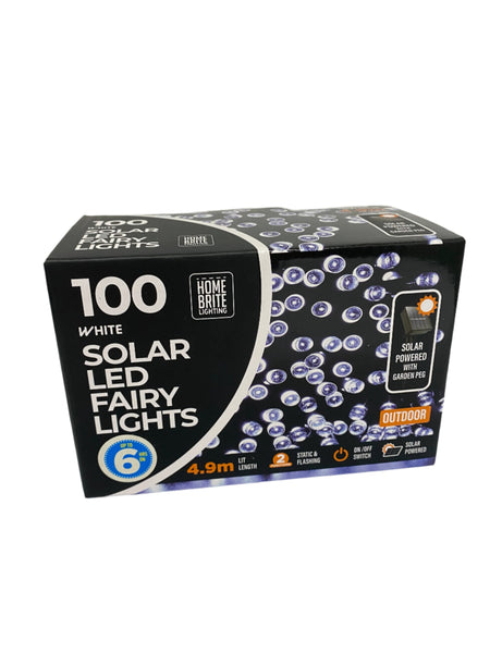 Fairy Solar Lights White 100 LED Lights