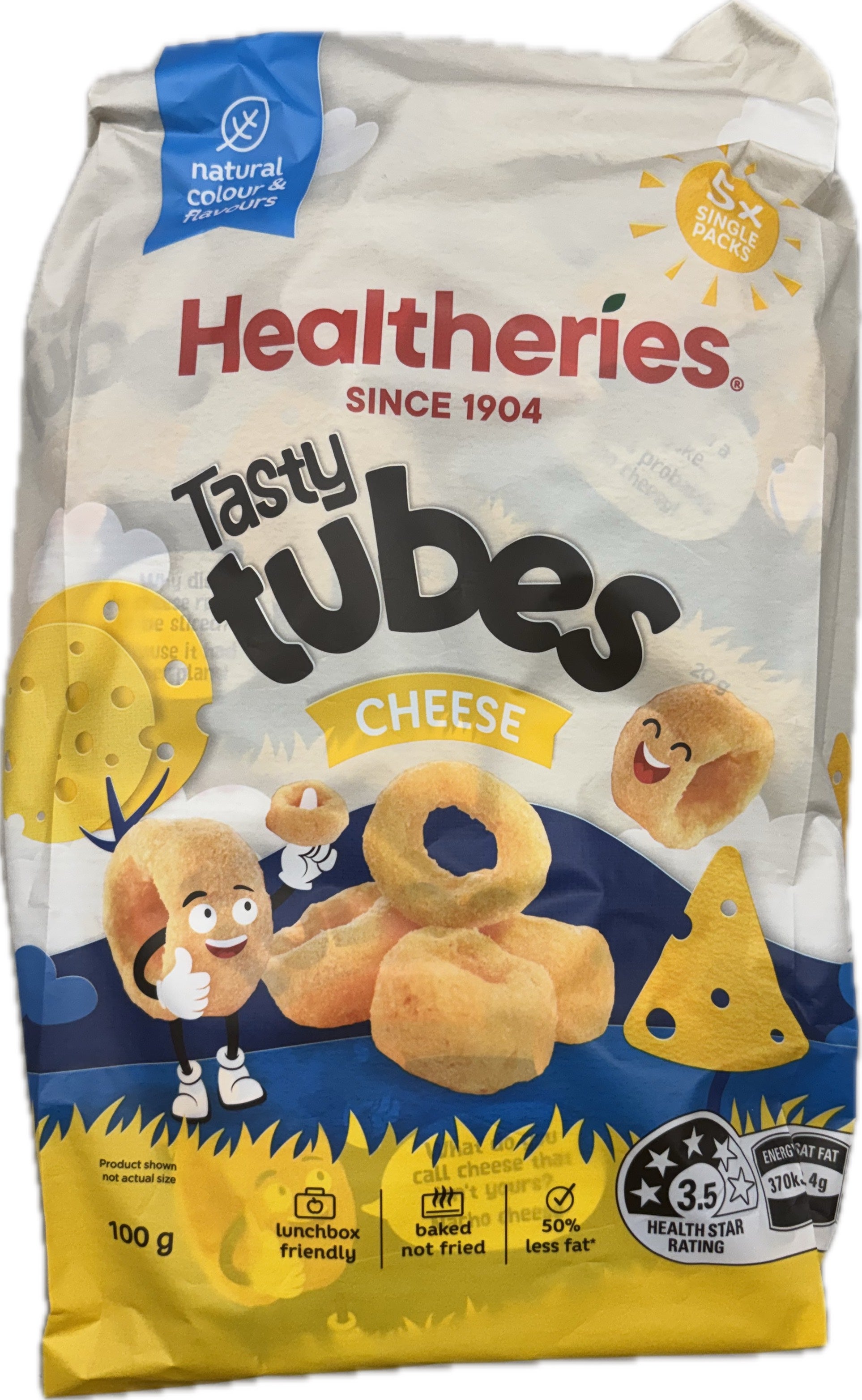 Healtheries Tasty Tubes Cheese 100g