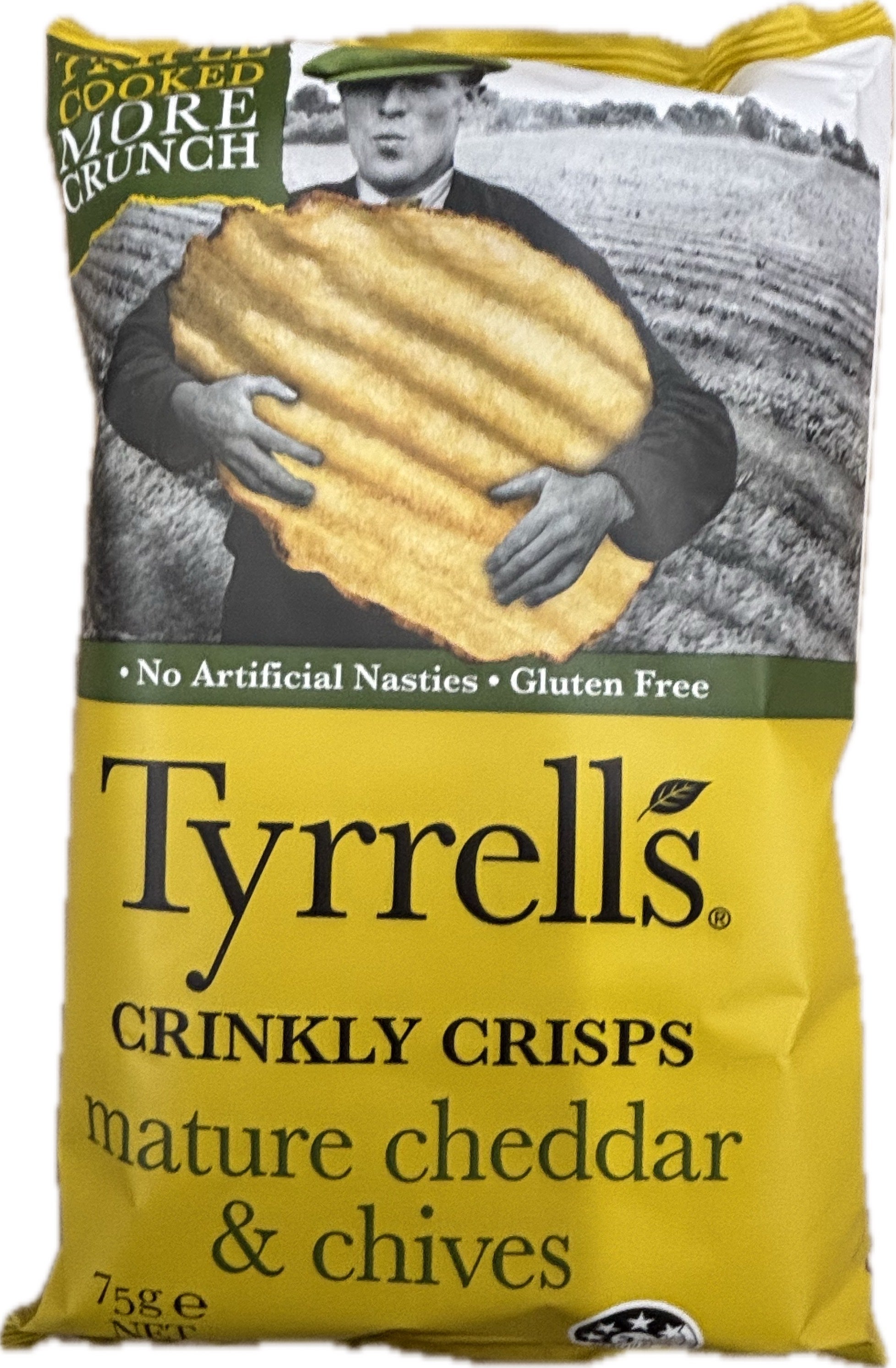 Tyrrells Mature Cheddar & Chives Crisps 75g