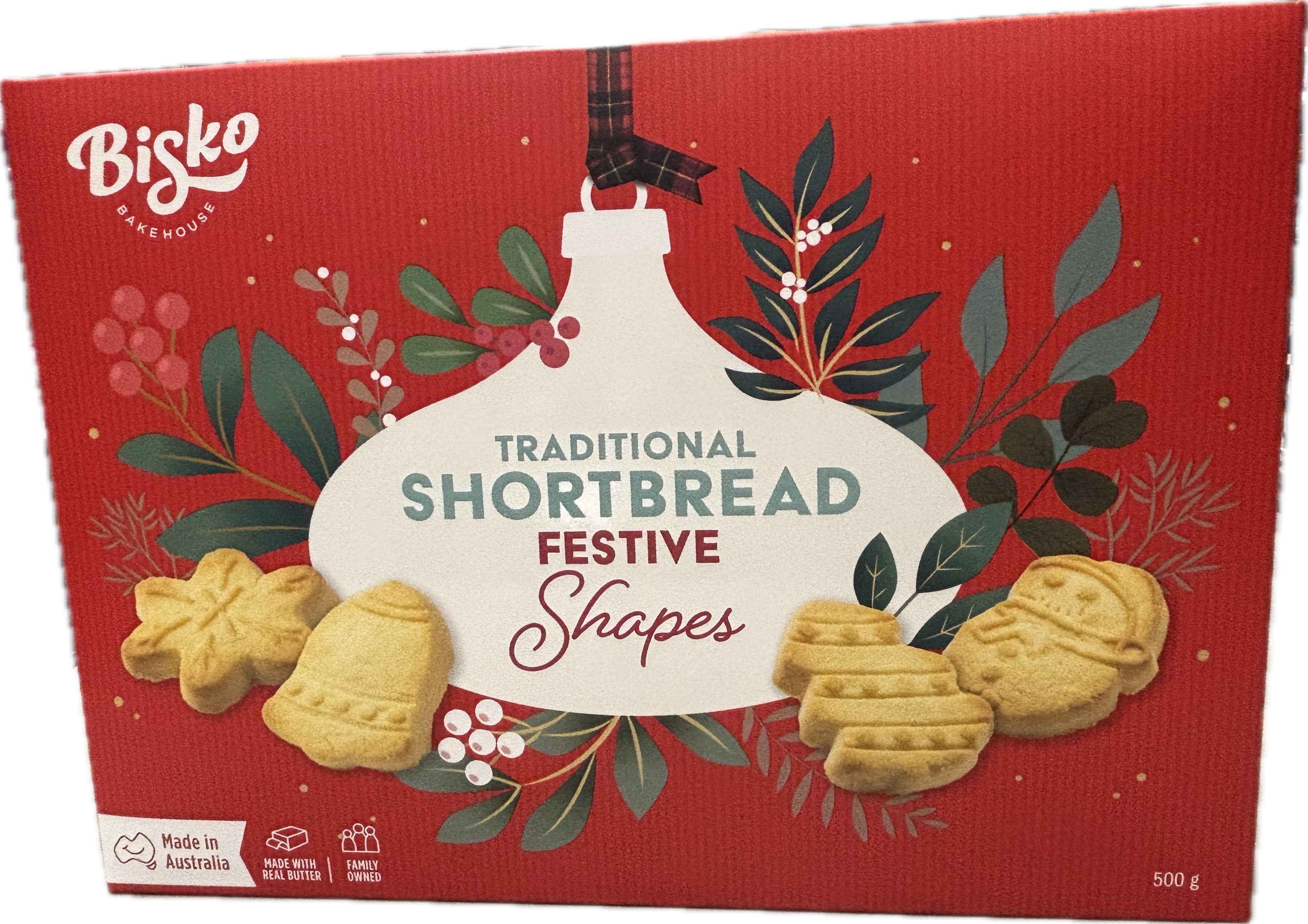 Bisko Traditional Festive Shortbread Shapes 500g