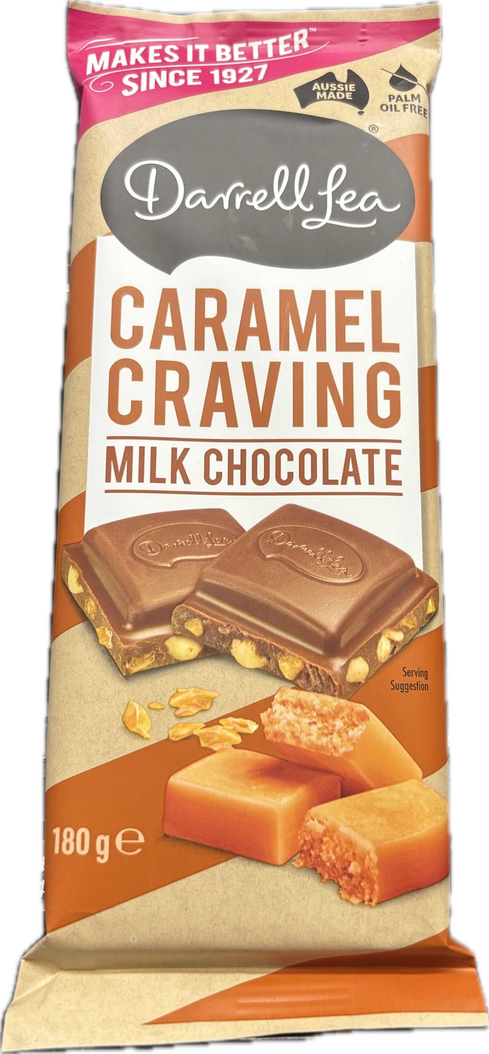 Darrell Lea Caramel Craving Milk Chocolate Block 180g