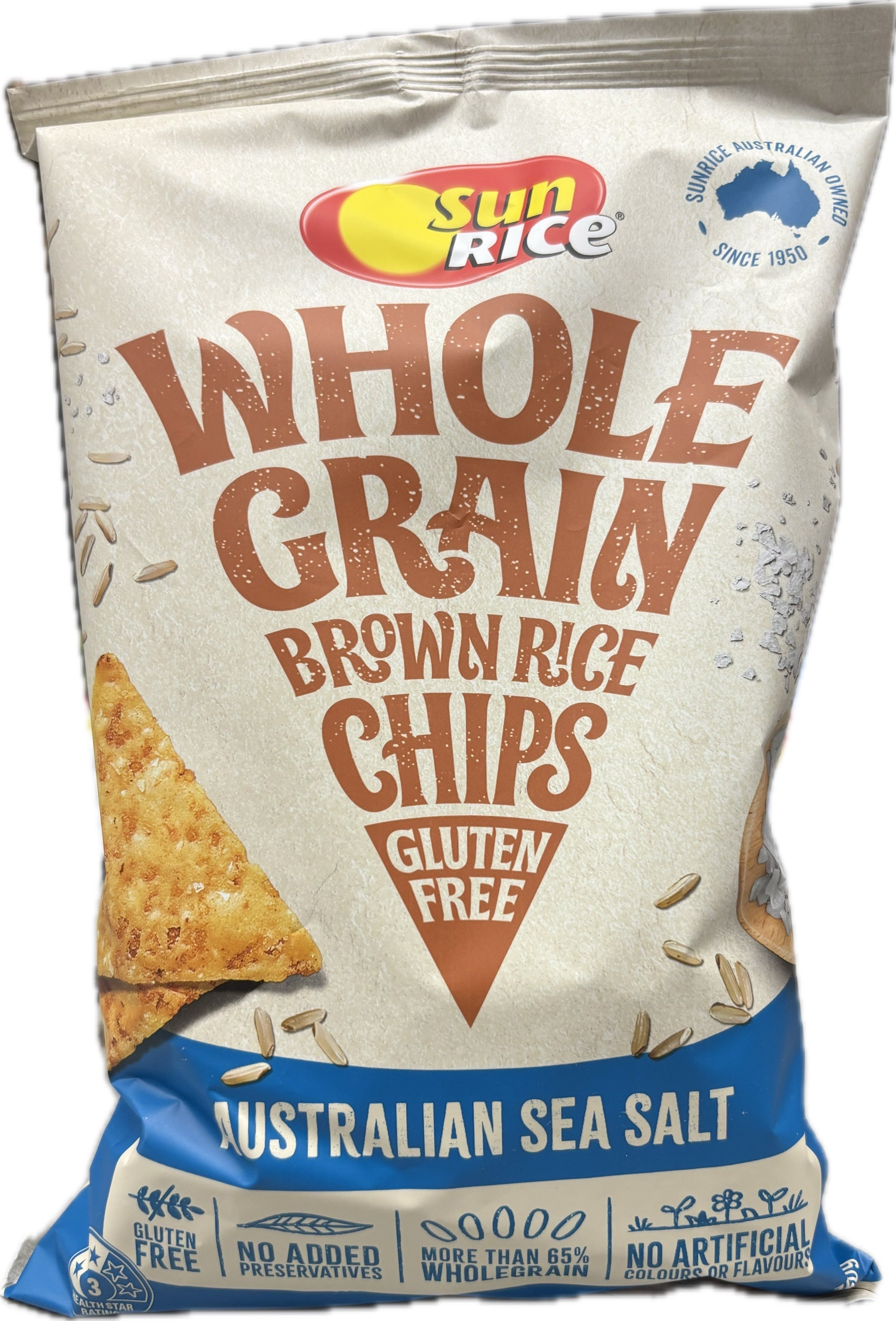 Sunrice Brown Rice Chips Sea Salt 150g