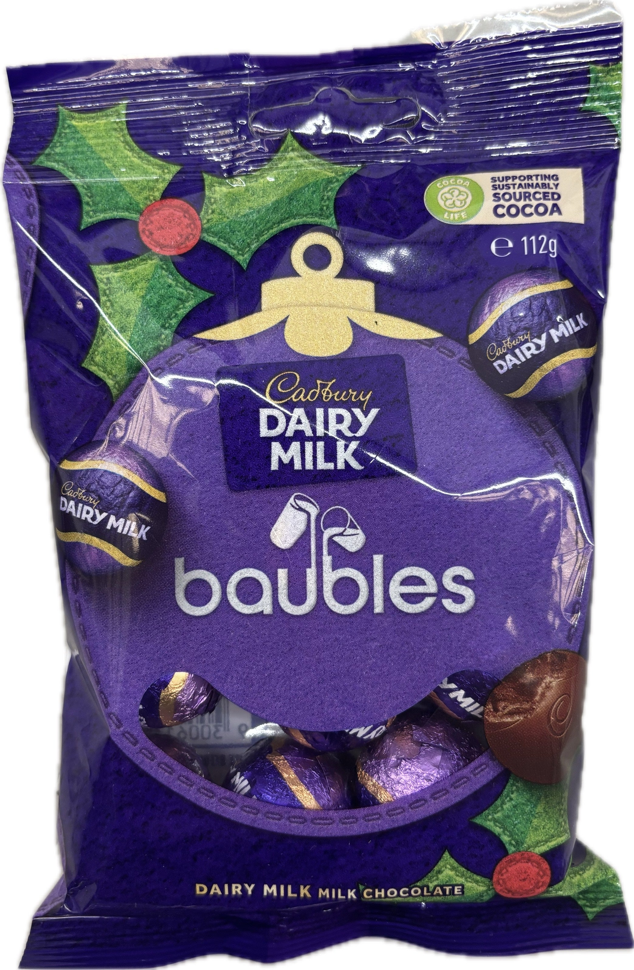 Cadbury Dairy Milk Bauble Bag 112g