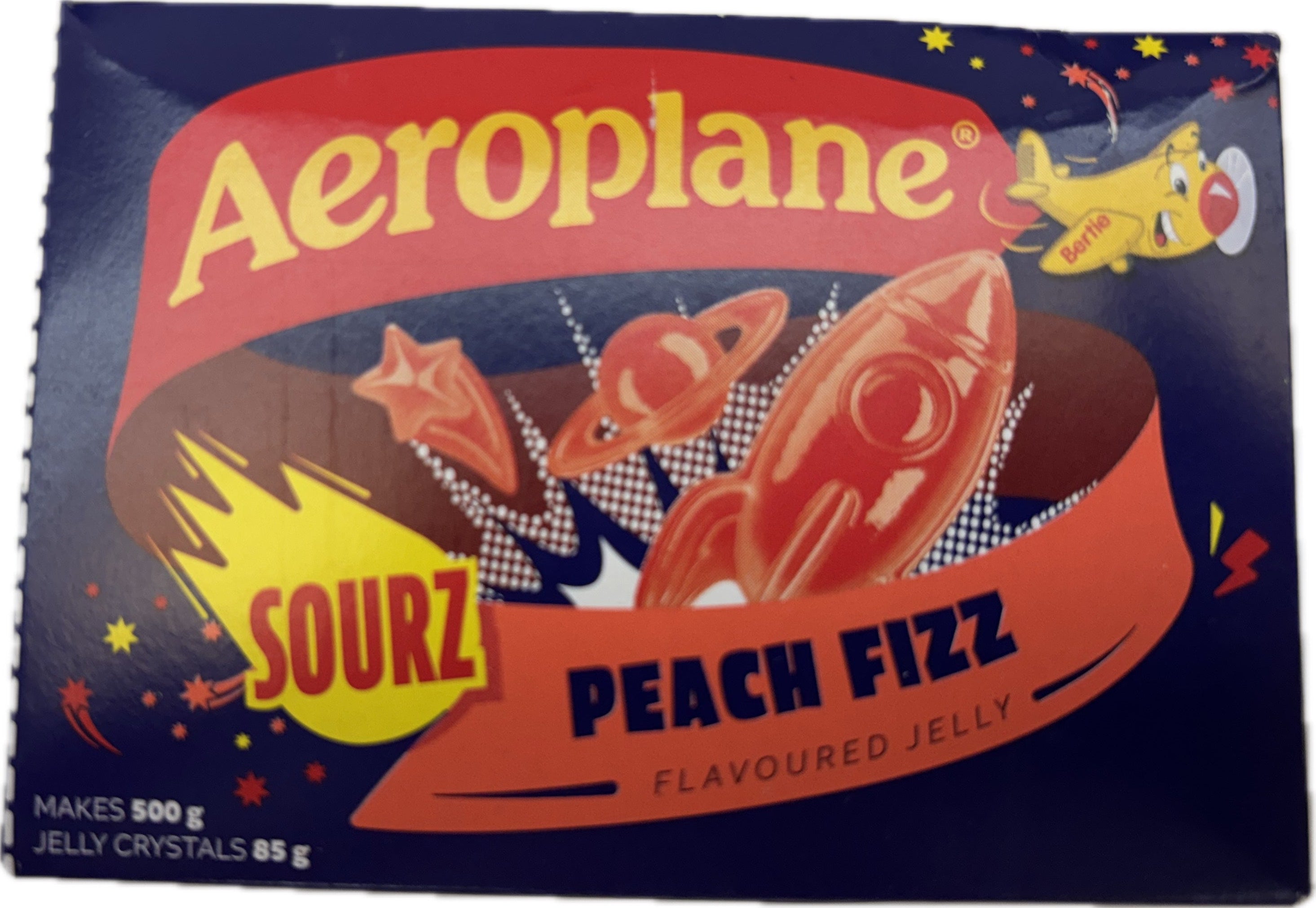 Aeroplane Sourz Peach Fizz Flavored Jelly 85G