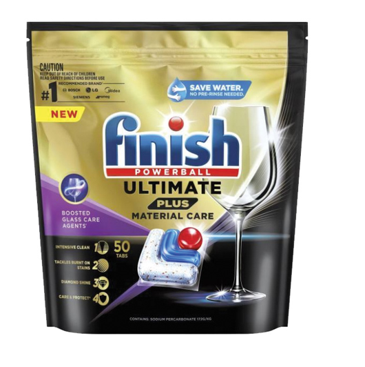 Finish Dishwashing Tablets Powerful All in 1 Ultimate Plus 50pk