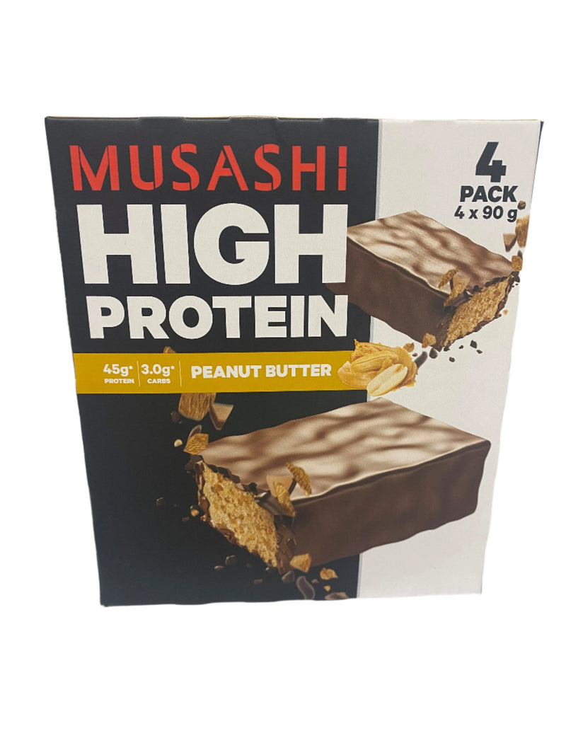 Musashi High Protein Peanut Butter Bar 4-Pack