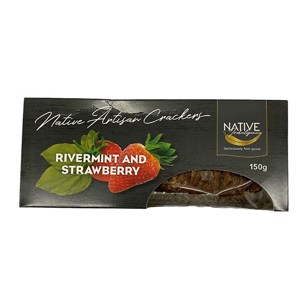 Native Artisan Crackers Rivermint and Strawberry 150g