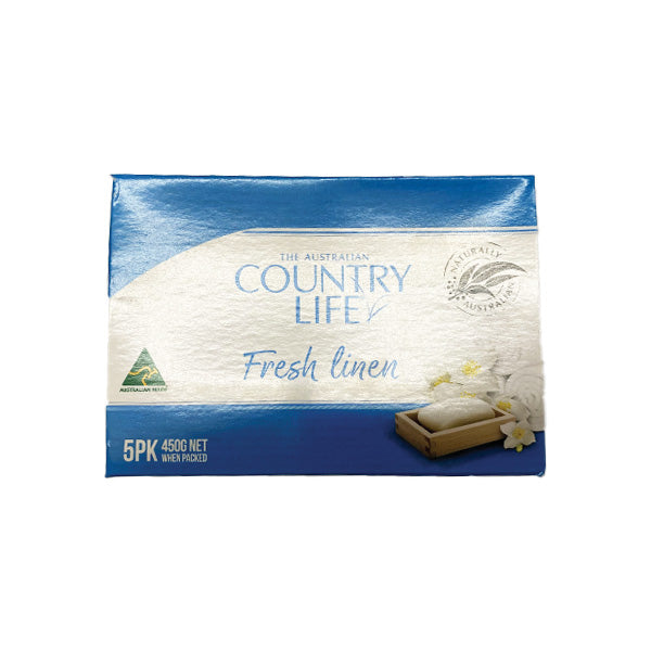 Country Life Fresh Linen Soap 5PK 450g