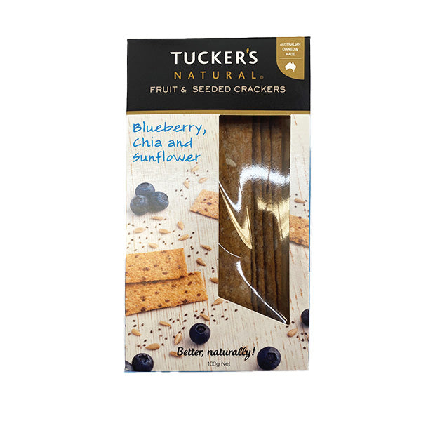 Tuckers Blueberry, Chia, Sunflower Seeded Cracker 100g