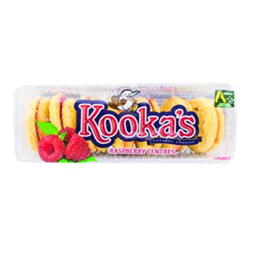 Kookas Country Cookies Raspberry Centres 200G
