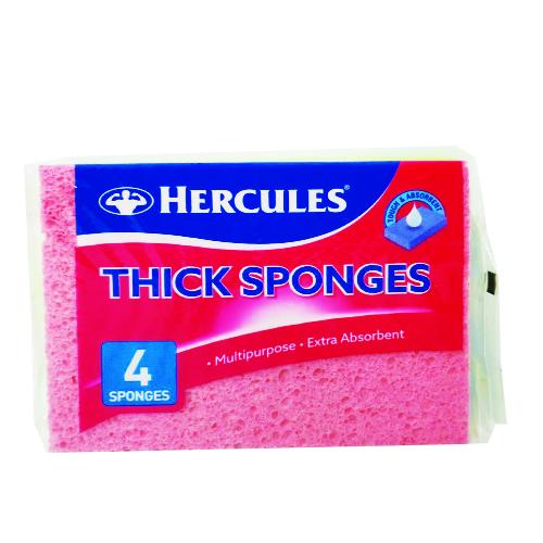 Hercules Thick Sponges 4 Pack