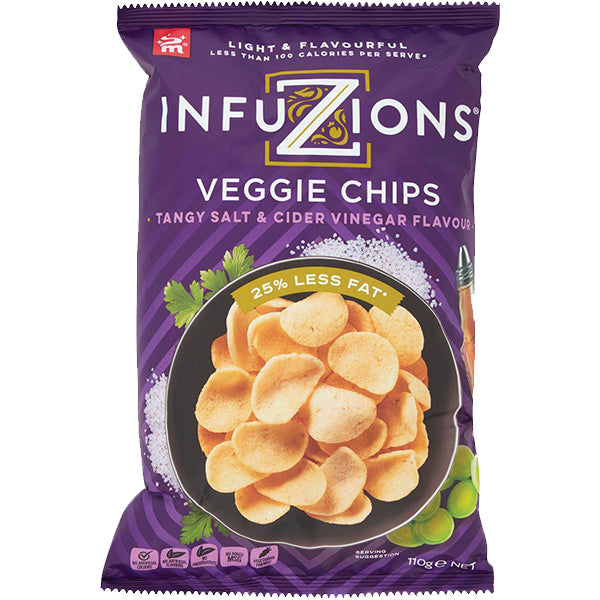 Infuzions Veggie Chips Tangy Salt & Cider Vinegar 110g