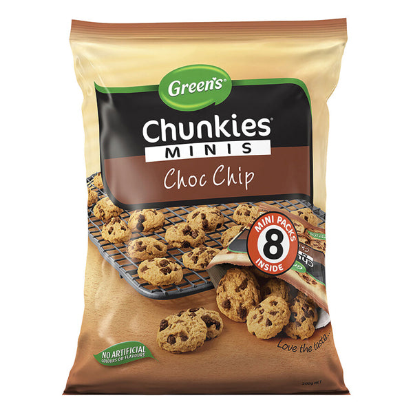 Greens Choc Chip Chunkies Minis 8-pack