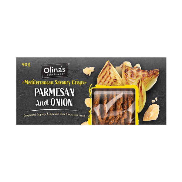 Olina's Parmesan & Onion Crackers 90g